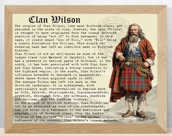 Clan Wilson Vintage Poster
