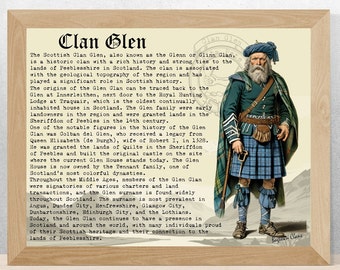 Clan Glen Scottish History Poster