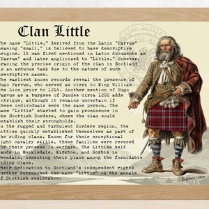 Clan Little Scottish History Poster