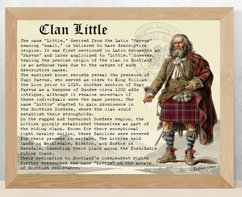 Clan Little Scottish History Poster