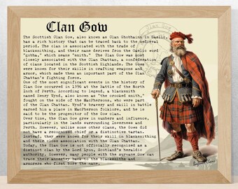 Clan Gow Scottish History Poster