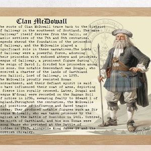 Clan McDowall Scottish History Poster