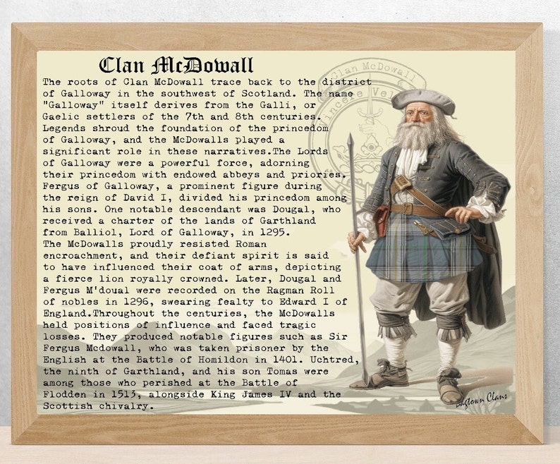 Clan McDowall Scottish History Poster