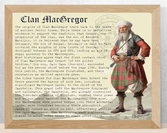 MacGregor Scottish Clan History Poster