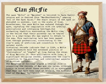 McFie Scottish Clan History Poster