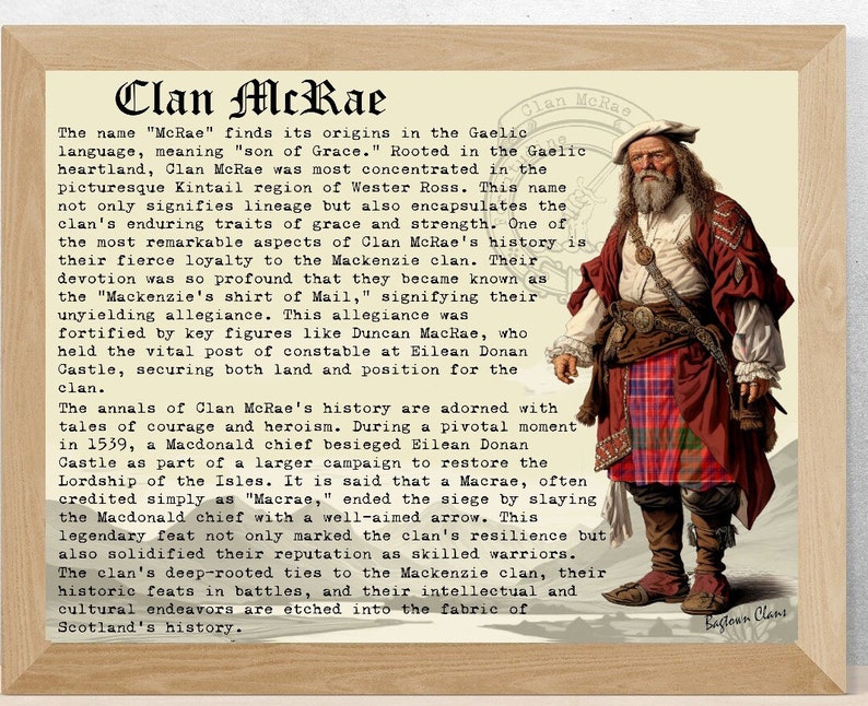 Clan McRae Scottish History Poster