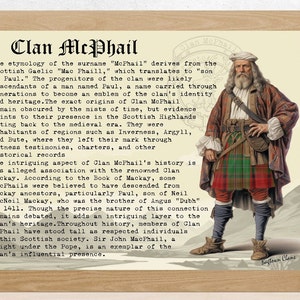 Clan McPhail Scottish History Poster