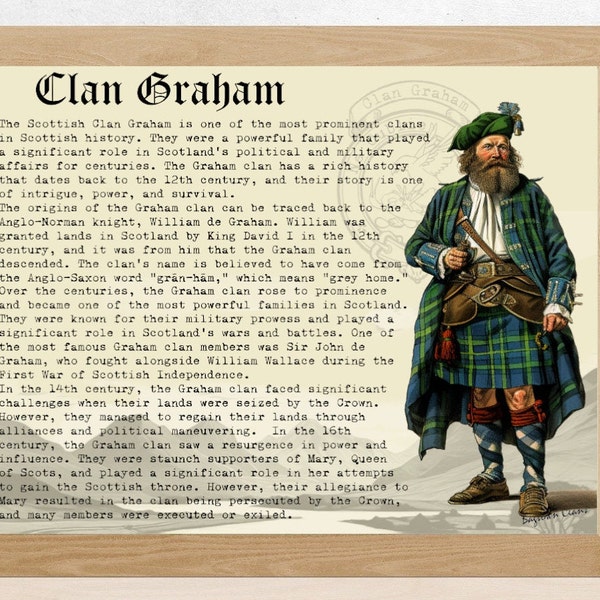 Clan Graham Scottish History Poster