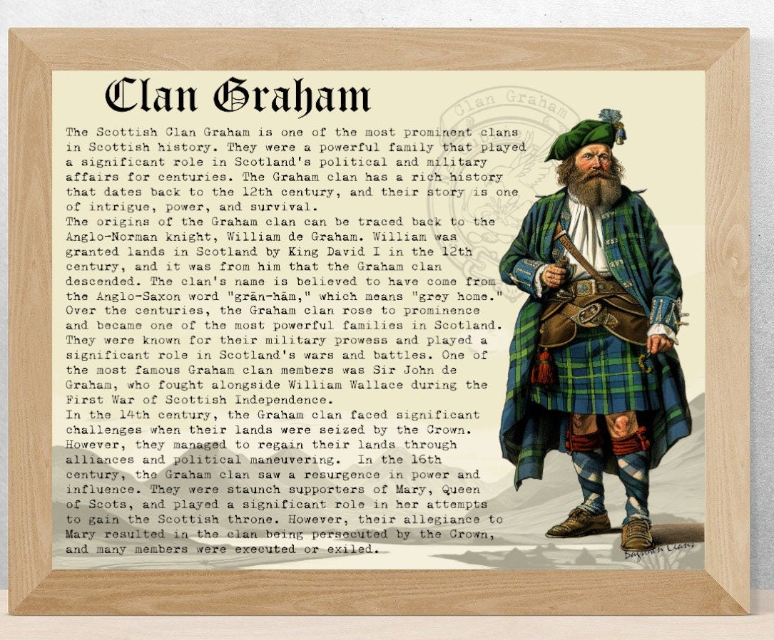 Clan Graham Scottish History Poster