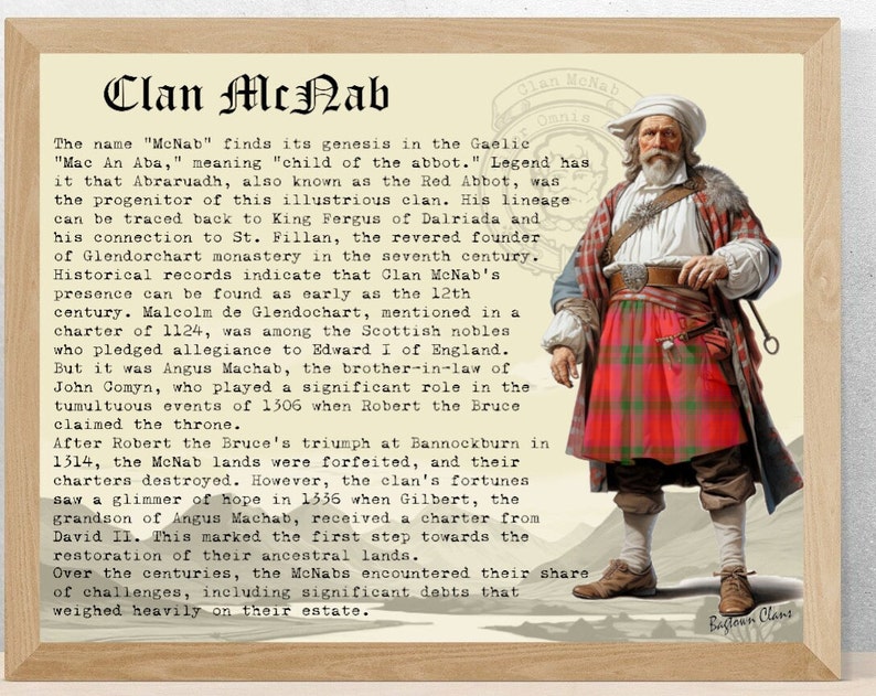 Clan McNab Scottish History Poster