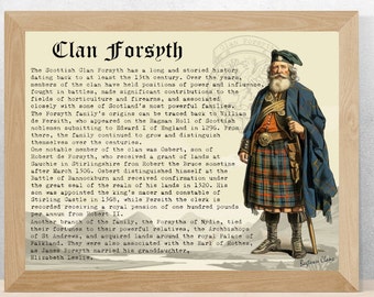 Clan Forsyth Schottische Geschichte Poster