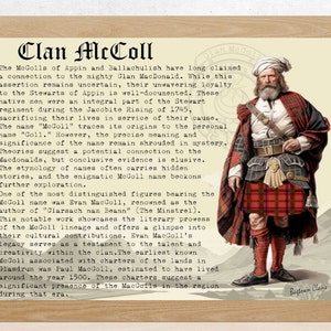 Clan McColl Scottish History Poster