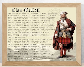 Clan McColl Scottish History Poster