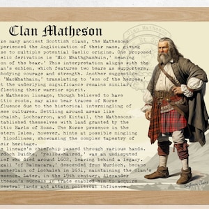 Clan Matheson Scottish History Poster