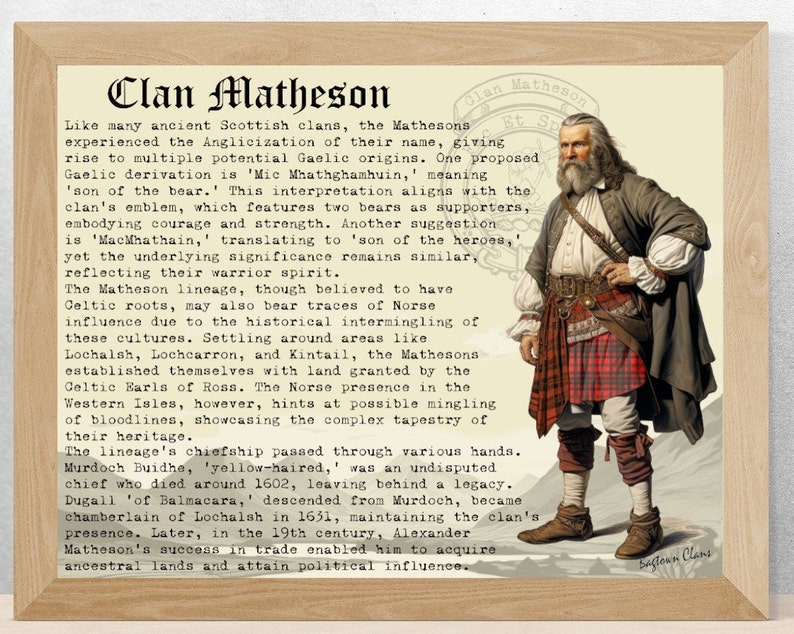Clan Matheson Scottish History Poster