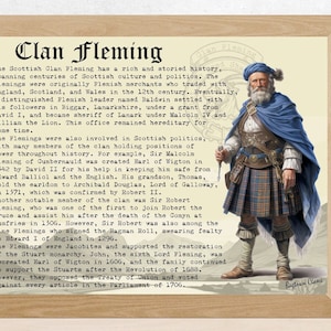 Clan Fleming Scottish History Poster