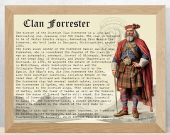 Clan Forrester Schottische Geschichte Poster