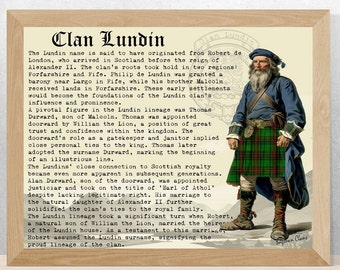 Clan Lundin Scottish History Poster