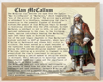 Clan McCallum Scottish History Poster