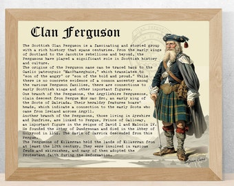 Clan Ferguson Scottish History Poster