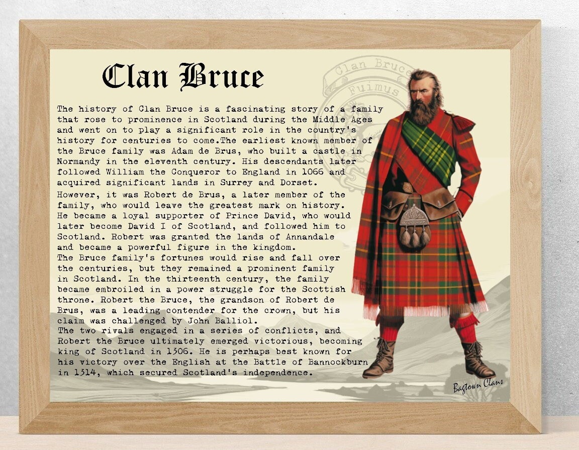 Clan Bruce Vintage Poster