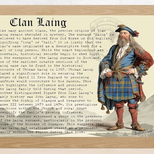 Clan Laing Scottish History Poster