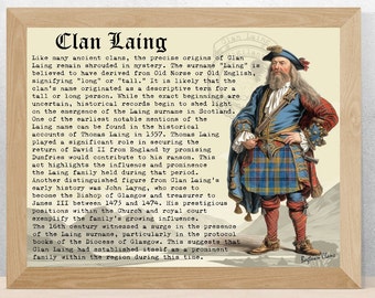 Clan Laing Scottish History Poster