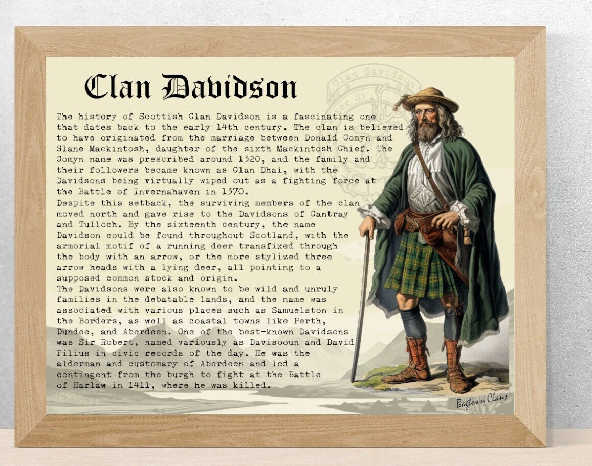 Clan Davidson Scottish History Poster
