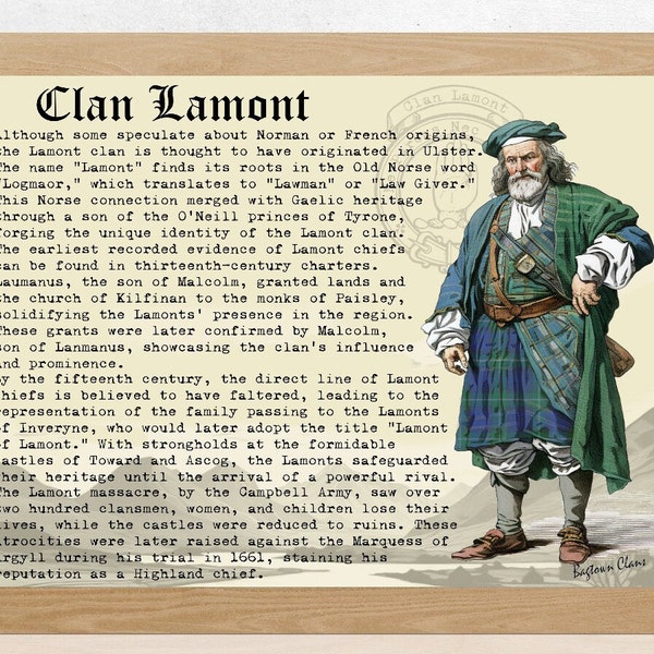 Clan Lamont Scottish History Poster