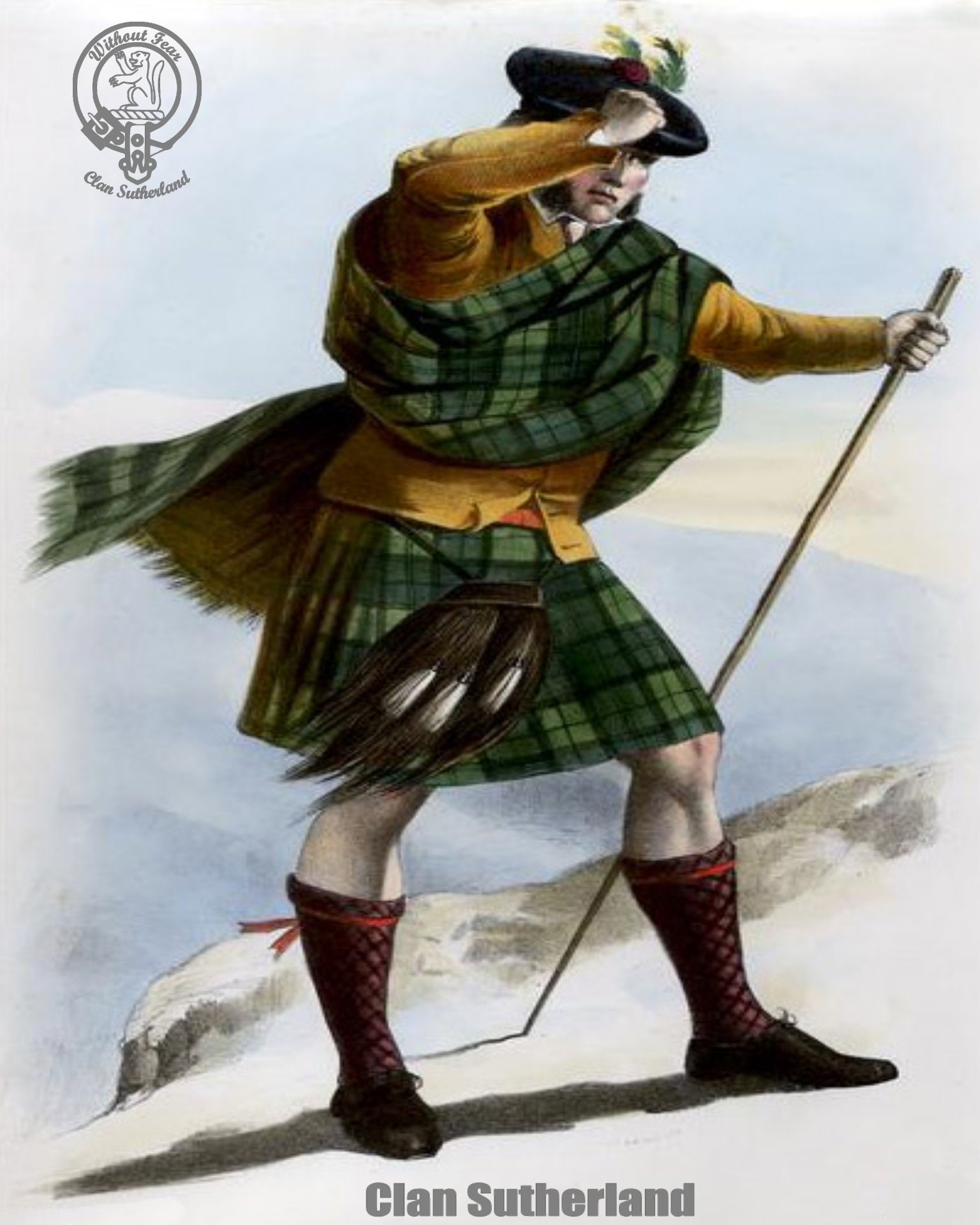 Clan Sutherland Vintage Imagen Etsy España