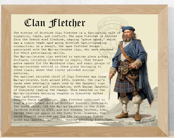Clan Fletcher Scottish History Poster