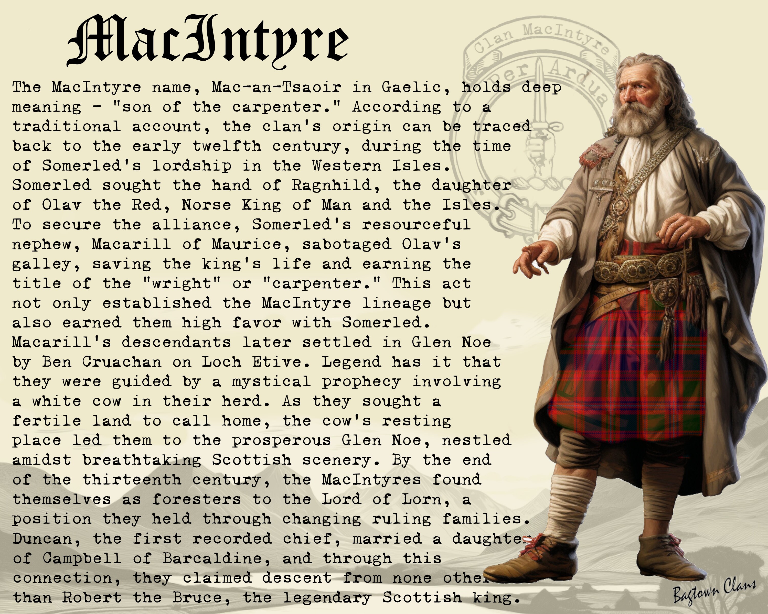 Clan Macintyre Vintage Poster - Etsy