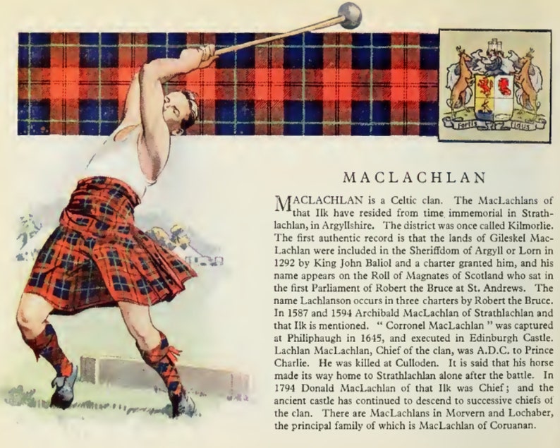 Clan Maclachlan Vintage Poster Bild 2