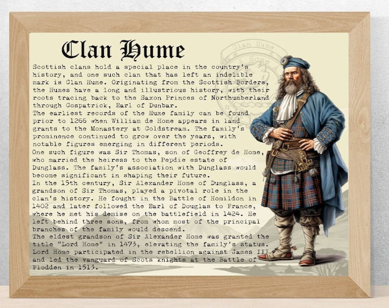 Clan Hume Scottish History Poster