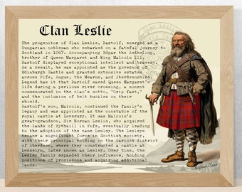 Clan Leslie Scottish History Poster