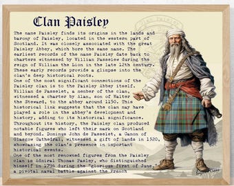 Clan Paisley Scottish History Poster