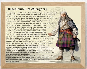MacDonnell of Glengarry Scottish Clan History Poster