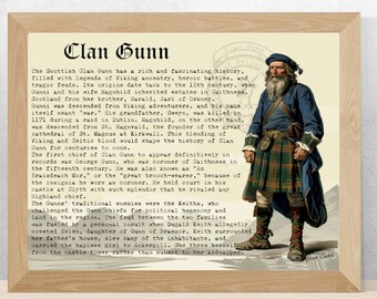 Clan Gunn Scottish History Poster