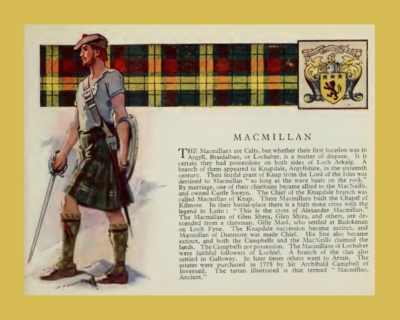 Clan MacMillan Vintage Poster image 3