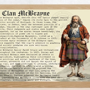 Clan McBrayne Scottish History Poster