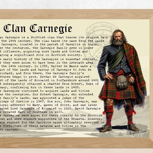 Clan Carnegie Scottish History Poster