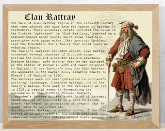 Clan Rattray Scottish History Poster