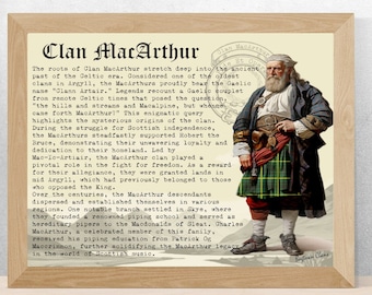 Clan MacArthur Schottische Geschichte Poster