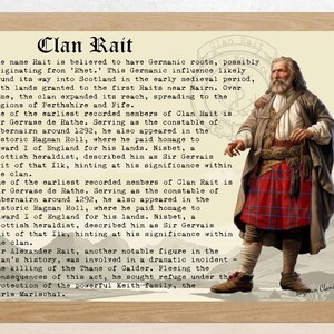 Clan Rait Scottish History Poster