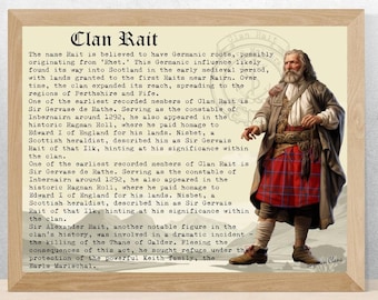 Clan Rait Scottish History Poster