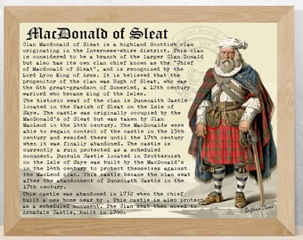 MacDonald of Sleat Scottish Clan History Poster
