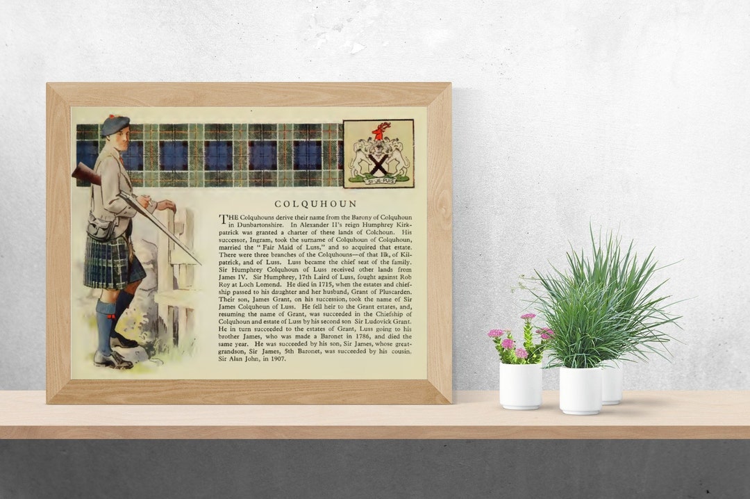 Colquhoun Clan Colquhoun Vintage Poster - Etsy