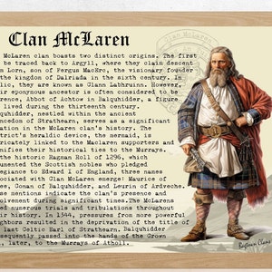 Clan McLaren Scottish History Poster