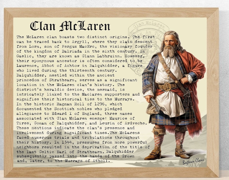 Clan McLaren Scottish History Poster