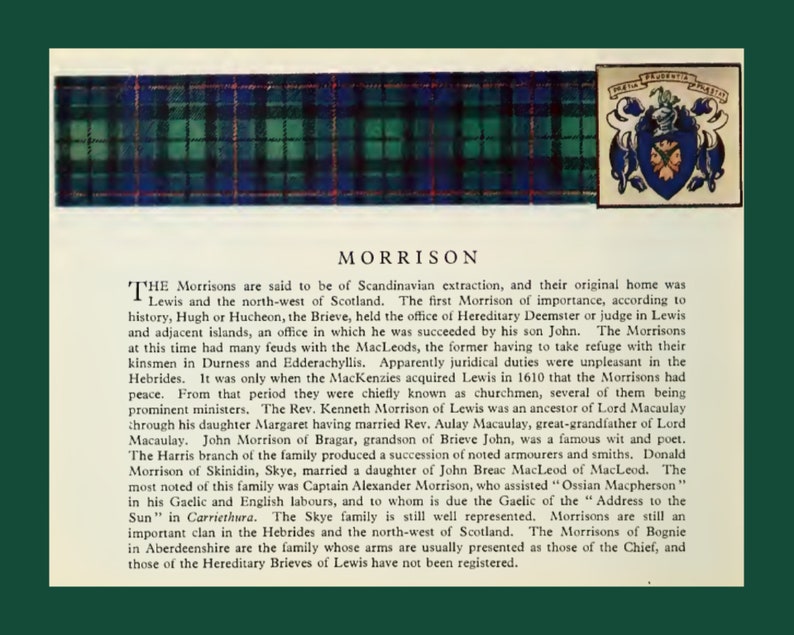 Clan Morrison Vintage Poster image 3
